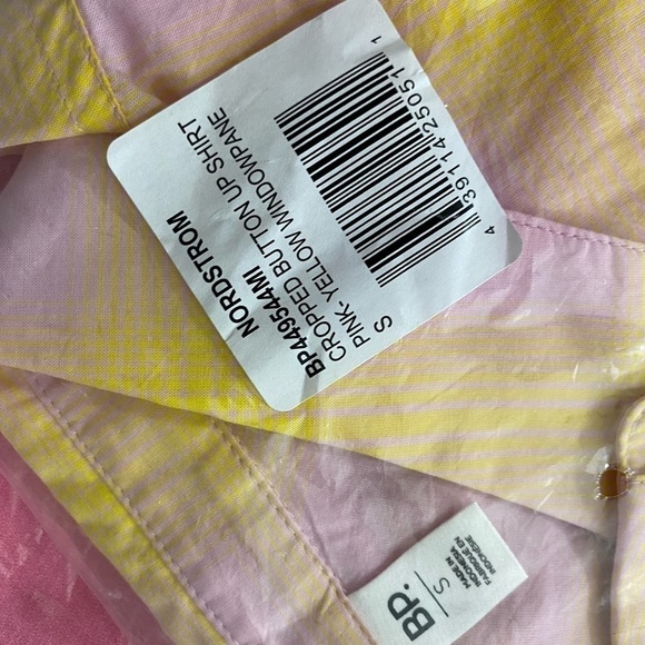 BP Pink Plaid Button Up Shirt SMALL NWT - Picture 4 of 6